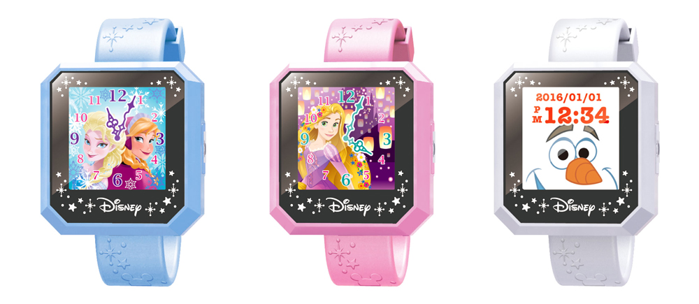ディズニーキャラクターマジカルウォッチ ピンク／ブルー／ホワイト