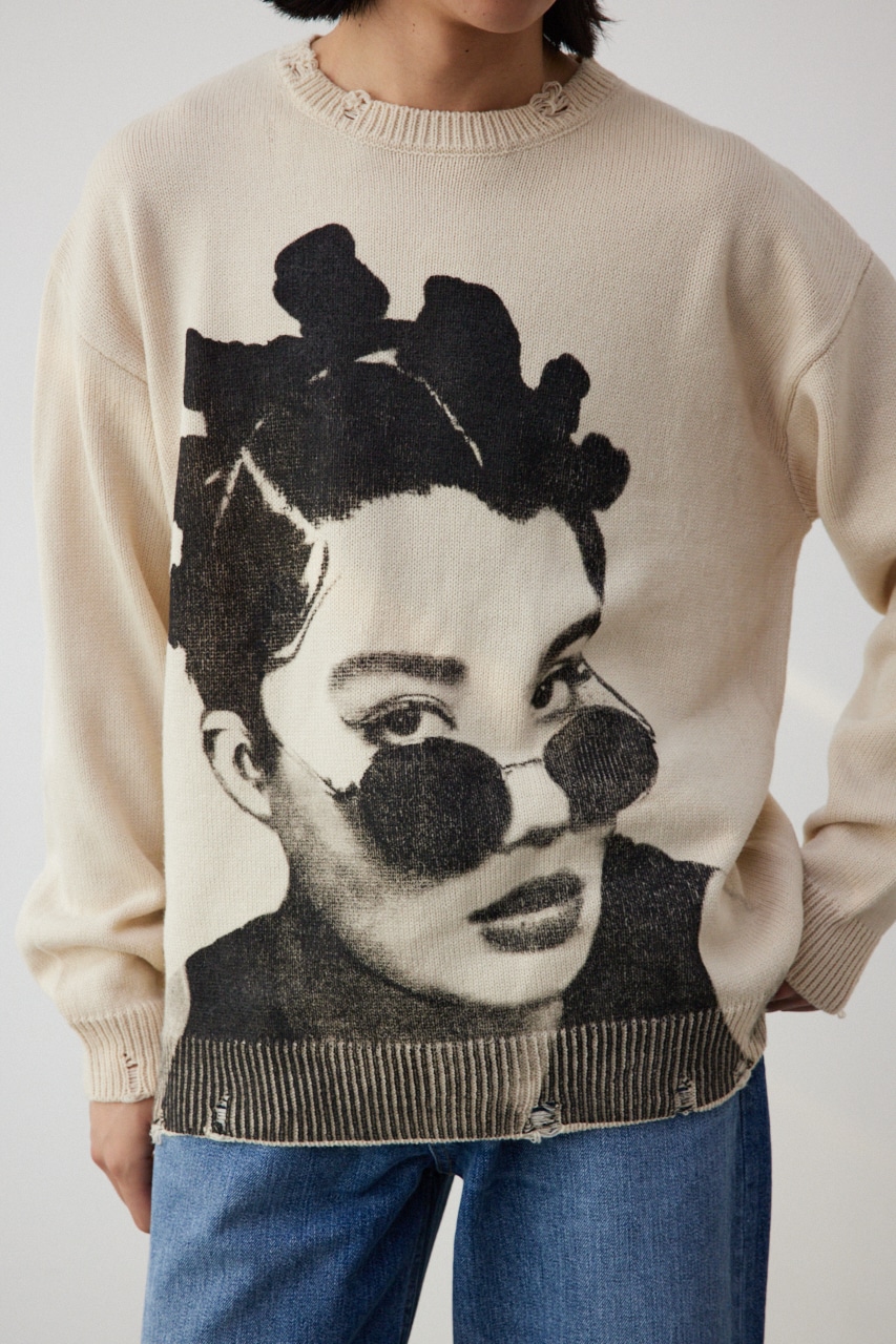 フォトプリントニットトップス｜MEN｜251HST70-057C｜AZUL BY MOUSSY