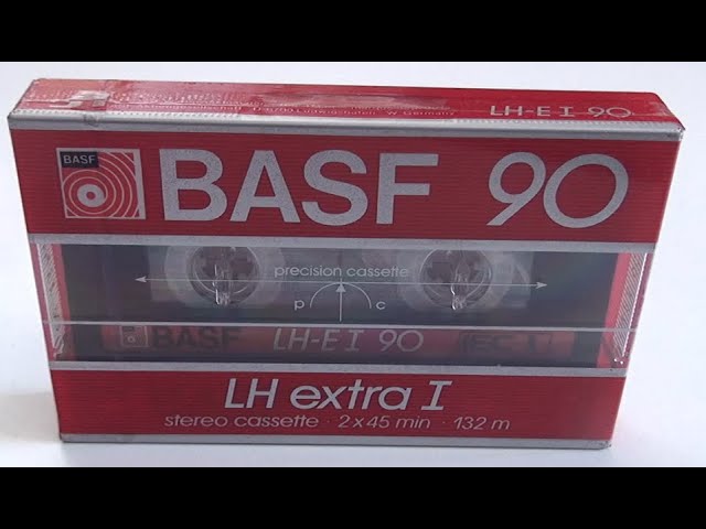 Аудиокассета BASF LH Extra I. 1986г. Распаковка, тест