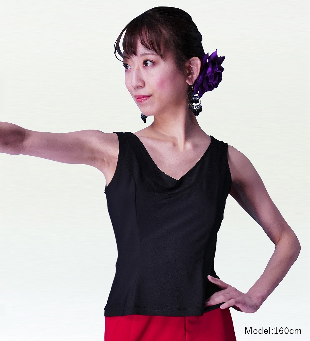 フラメンコ ブラウス ブラック 2433bk | □フラメンコ総合,フラメンコ