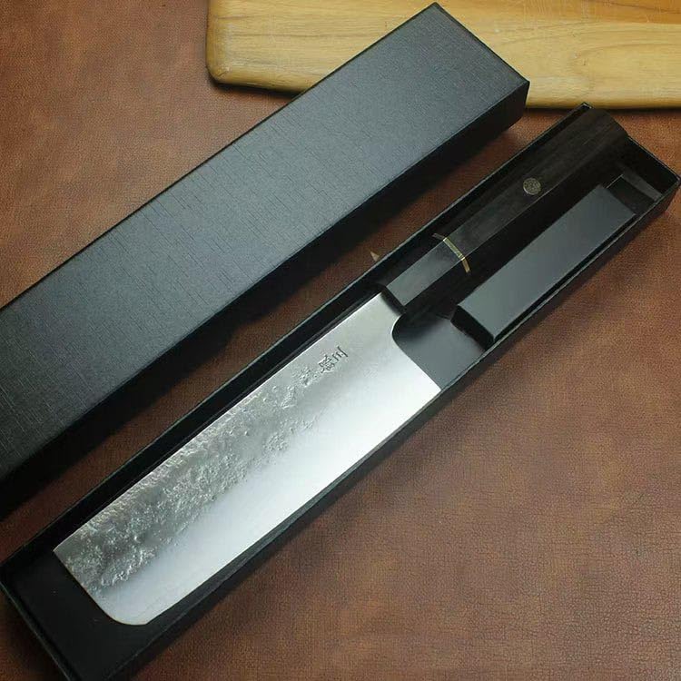 Amazon | 手作り鍛造包丁セット, 黒檀八角柄, 牛刀・菜切り包丁2点