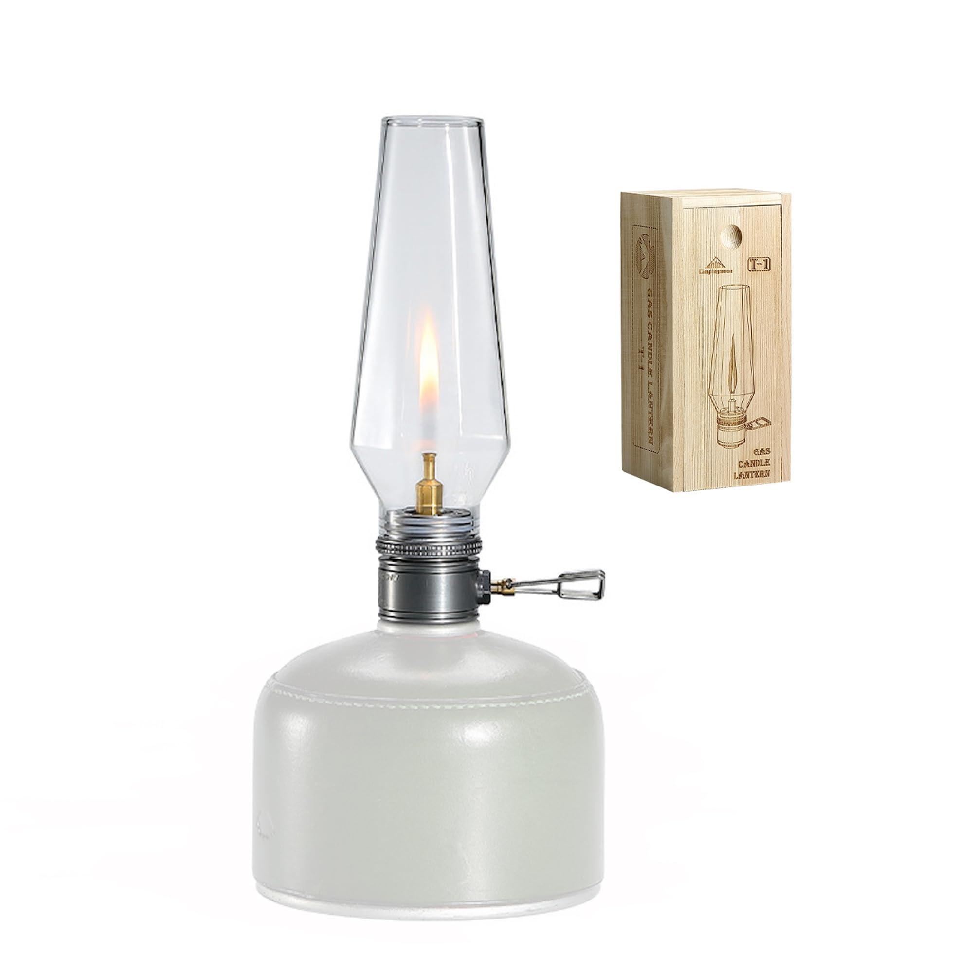 Amazon.com: CAMPINGMOON Camping Gas Lantern with Wooden Lantern
