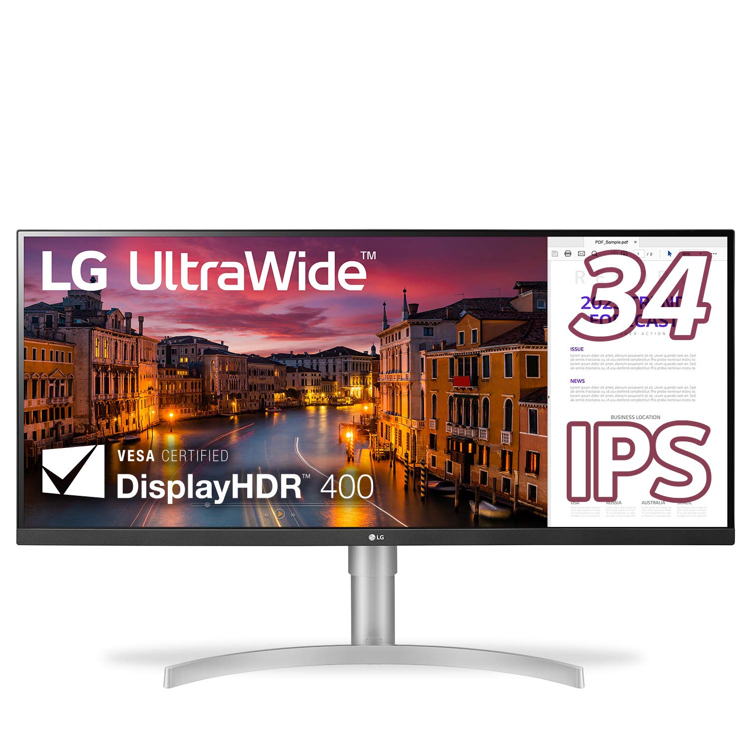 Amazon.co.jp: LG モニター ディスプレイ 34WN650-W 34インチ/平面