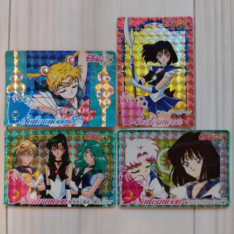 セーラームーン ファイル ジャンボカード4枚 キラカード4枚 ノーマル