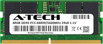 A-Tech 48GB DDR5 5600MHz PC5-44800 CL46 SODIMM 2Rx8 Dual Rank 1.1V