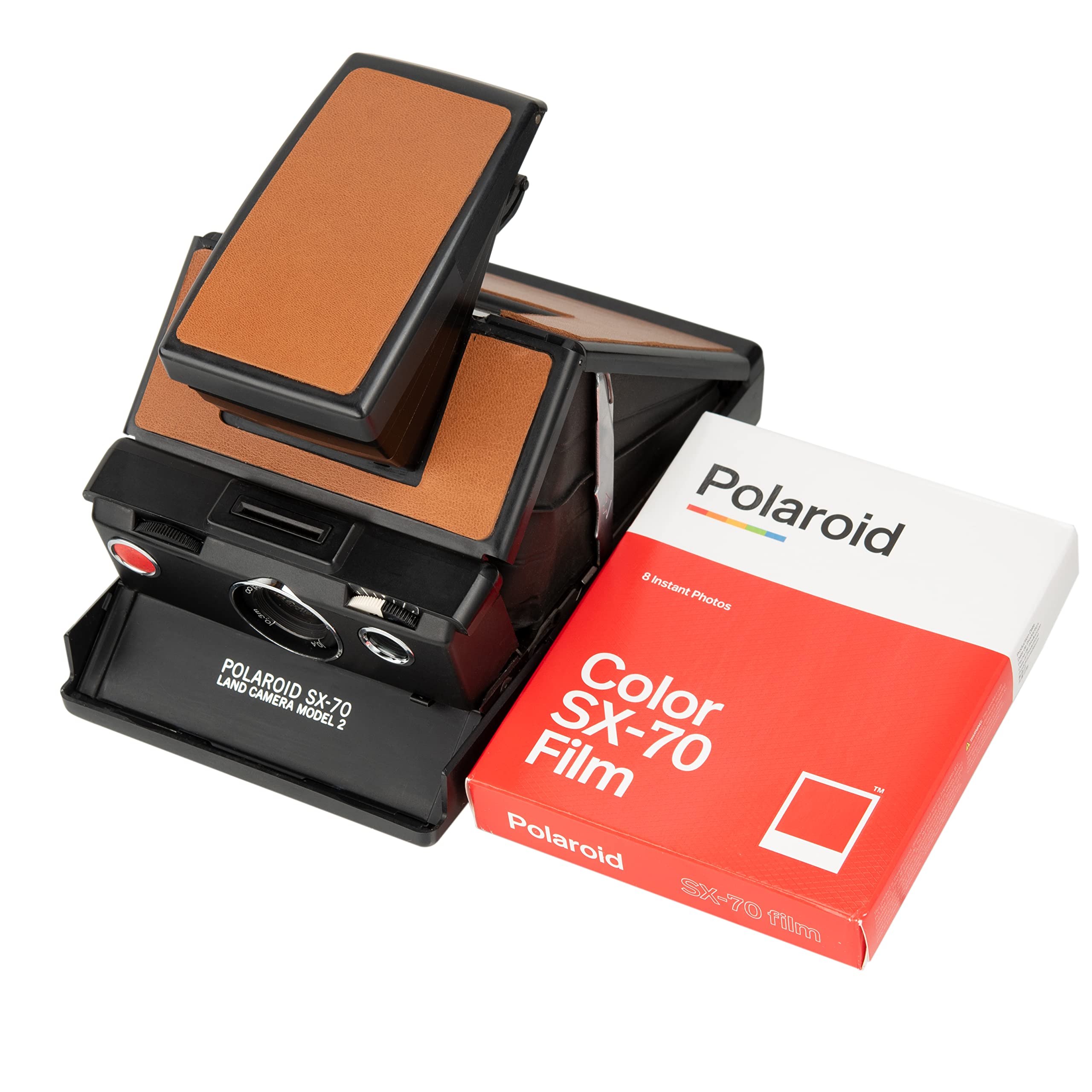 Amazon | Polaroid Sx-70 ブラックモデル2 ストラップとビンテージ