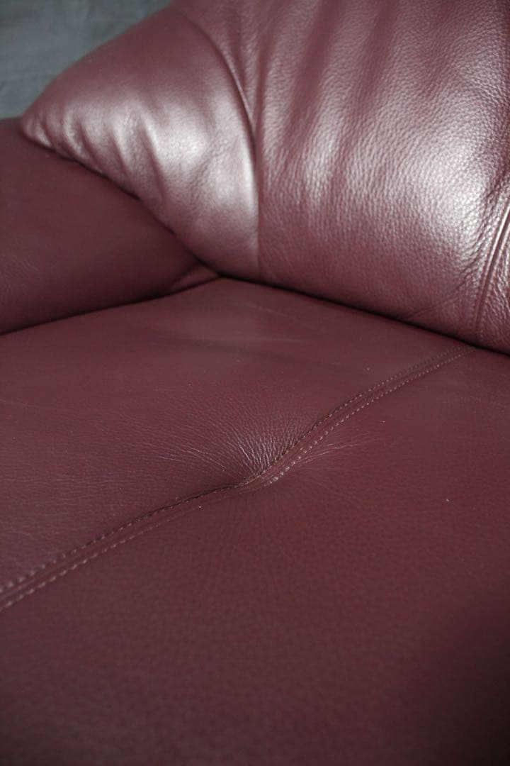 首都圏送無料〜カリモク 29万 クラウド 本革張り 2.5人掛け ソファ