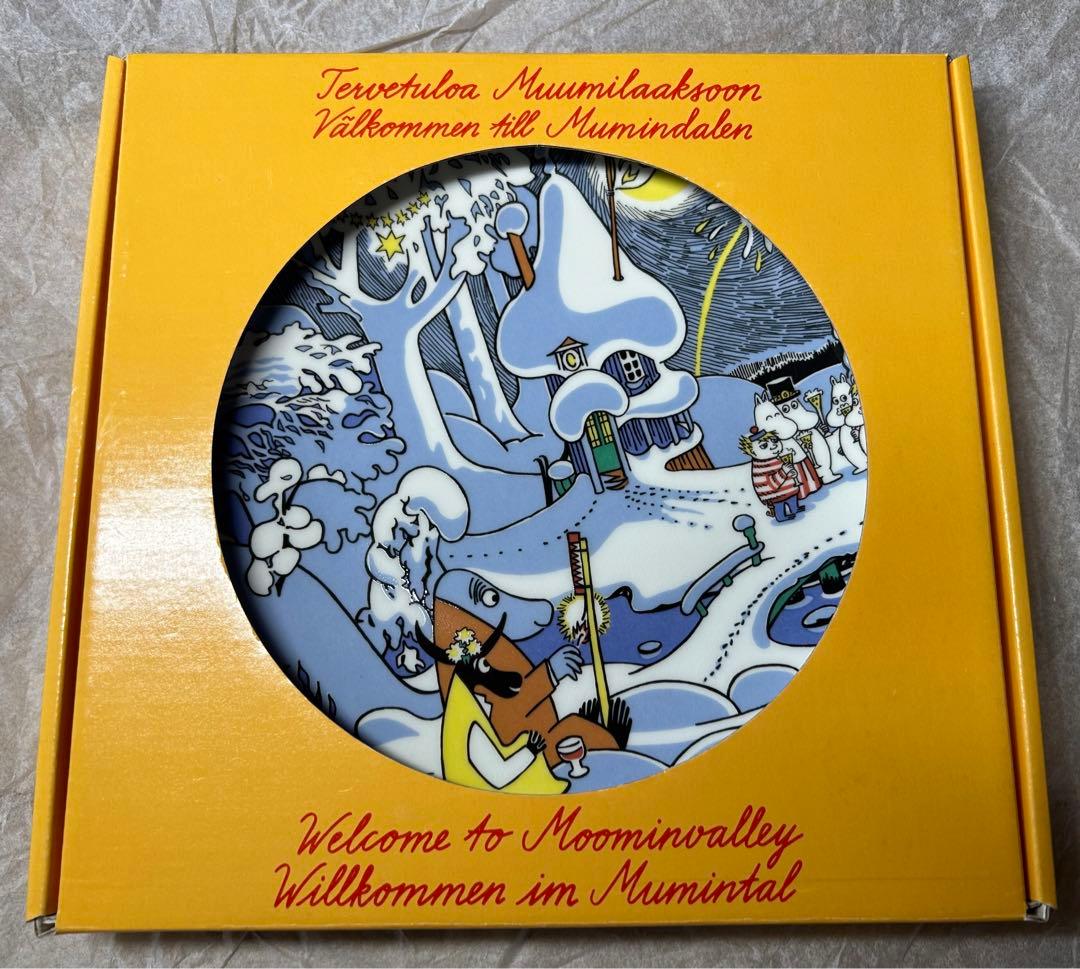 値下アラビア✴︎ムーミン ミレニアムプレート2000年限定品廃盤　新品未使用✴︎箱付 ARABIA / アラビア クリスマス1999-2000年限定 ミレニアム プレート