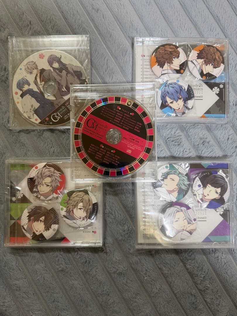 シャレードマニアクス ドラマCD 缶バッチ、特典CD付き CharadeManiacs キャラクターソング&ドラマ Vol.1 限定盤
