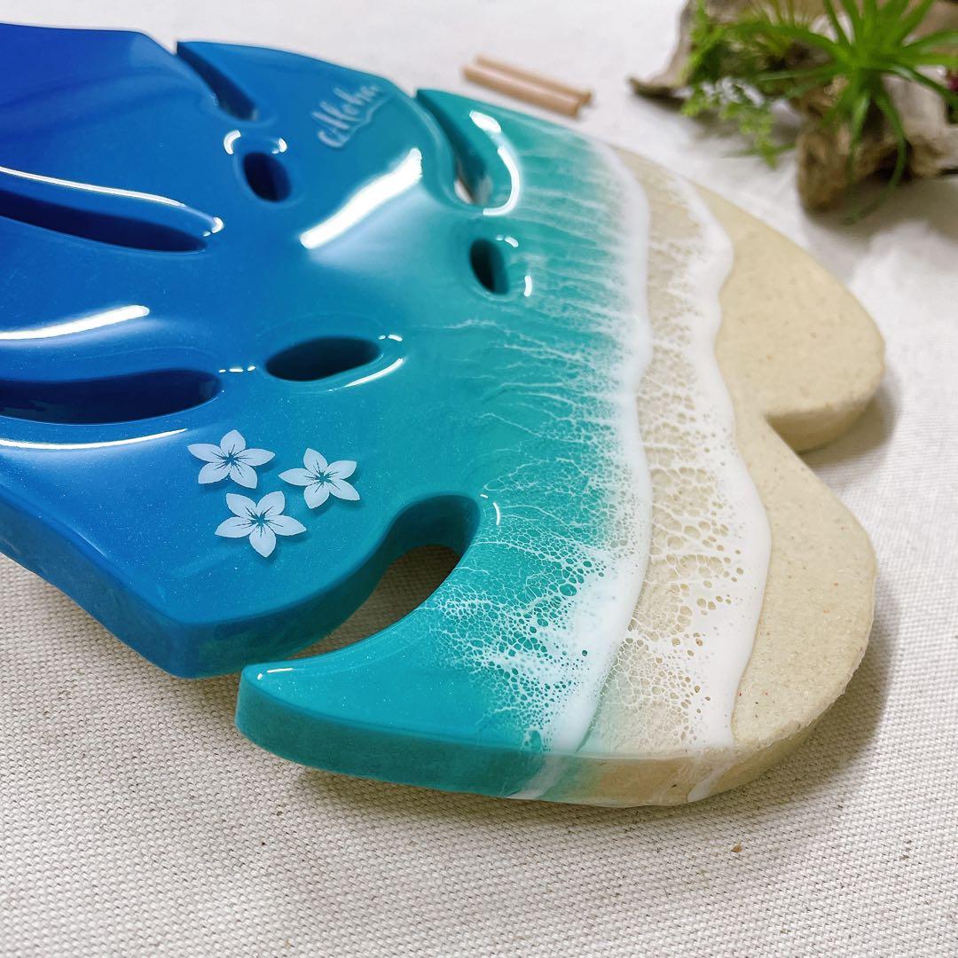 海のレジンアート・モンステラ