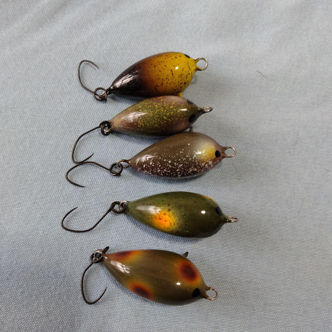 小菅のかえるくん　ハンドメイドのトップウォータープラグ 5個セット plusnao（プラスナオ） ハードルアー 3個セット フロッグ カエル