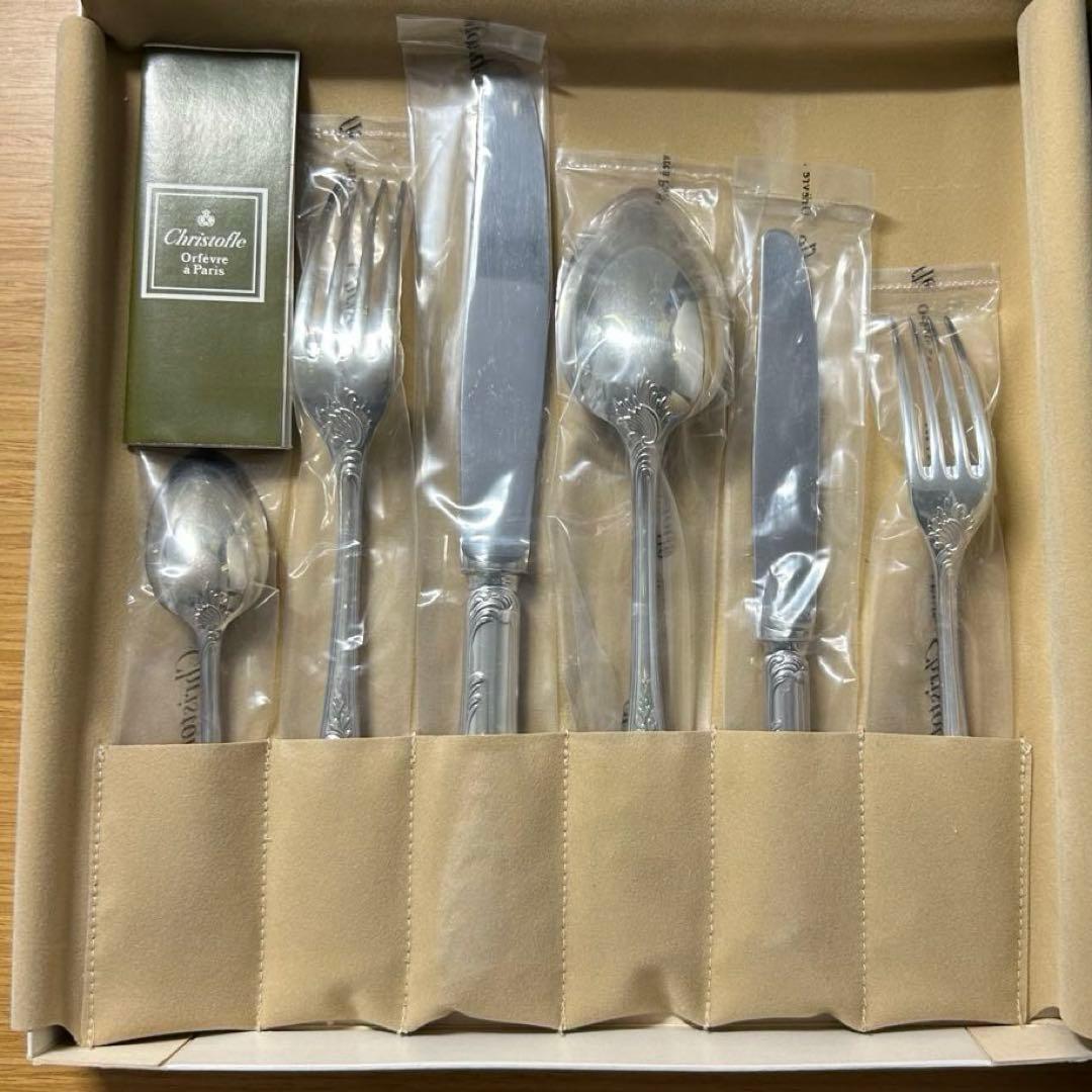 未使用　クリストフル　マルリー　カトラリー 6本セット クリストフル MARLY マルリー デザート セット 6人分